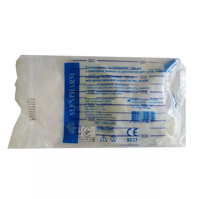 *Мочеприемник ALEXPHARM с винт. сливом, креп. ноги 750 мл