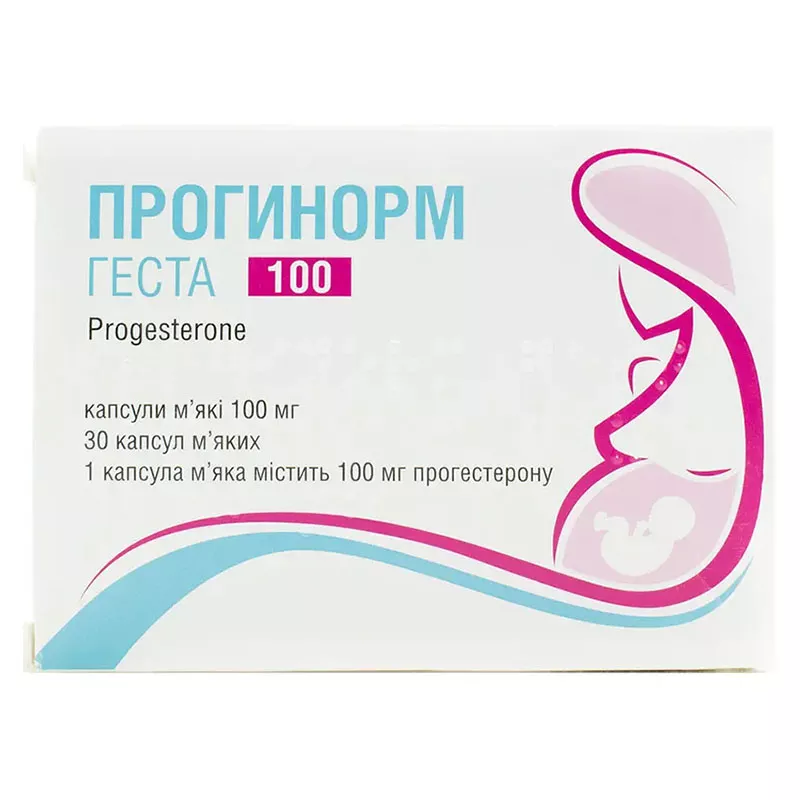 Прогинорм Геста капсулы по 100 мг 30 шт. (15х2)