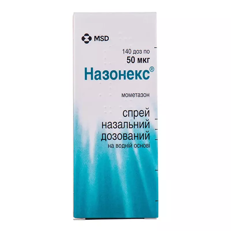 Назонекс спрей 50 мкг/доза по 140 доз (18 г) во флаконе 1 шт.