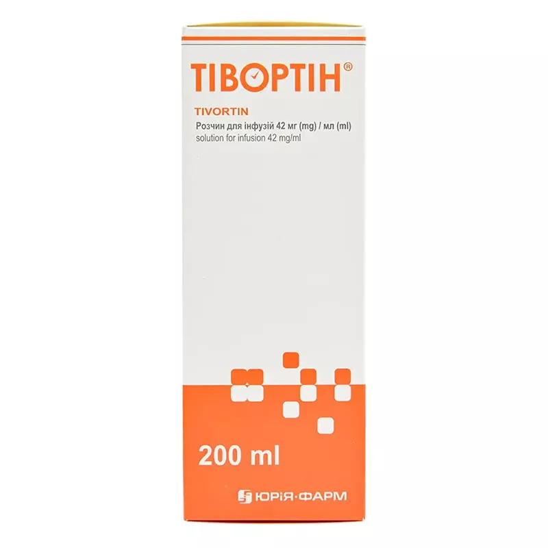 Тивортин раствор для инфузий 42 мг/мл по 200 мл во флаконе 1 шт.
