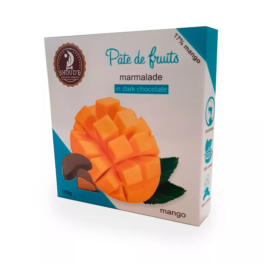 *Мармелад в шоколаде SHOUDE Pate de fruits манго 100г