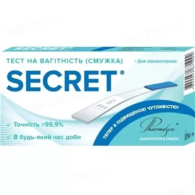*Тест-полоска SECRET на беременность (20 мМЕ/мл) №1