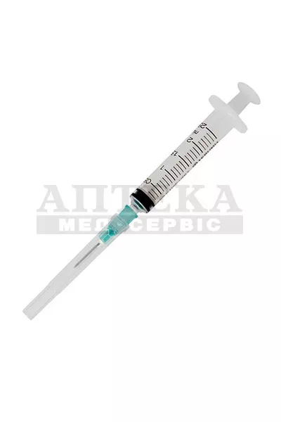*Шприц 2-х комп. с 1-й иглой 23G (0,6х30мм) 2мл №1 Alexpharm