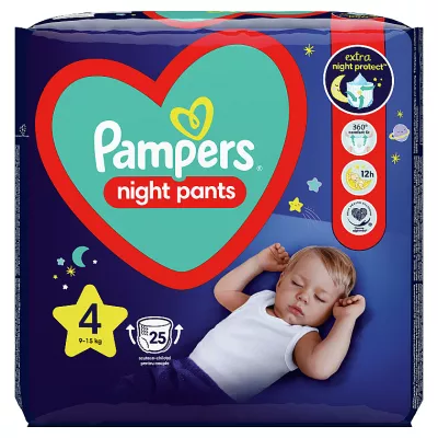 *Подгузники-трусики Pampers Pants ночные Maxi 4 (9-15 кг) №25