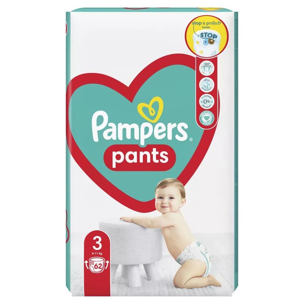 Подгузники-трусики Pampers Pants Midi 6-11кг Джамбо №62