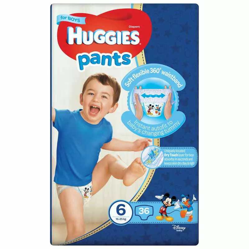 *Подгузники-трусики Хаггис Pants 6 Mega Boy 15-25 кг №36 (мальчики)