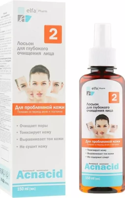 *Лосьон Эльфа Acnacid для глубокого очищения лица 150мл
