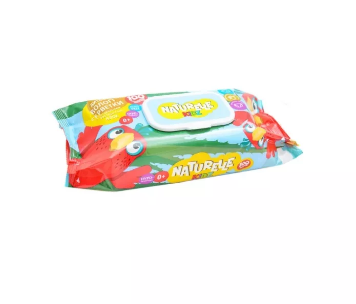 Салфетки влажные NATURELLE kidz алое №10