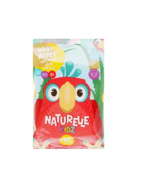 Салфетки влажные NATURELLE kidz алое №20