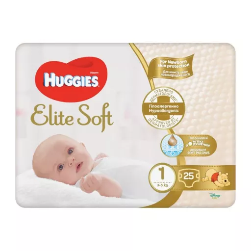 *Подгузники Хаггис Elite Soft 1 №25