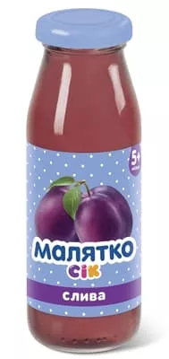 *Сок Малятко сливовий с мякотью стекло 175 мл