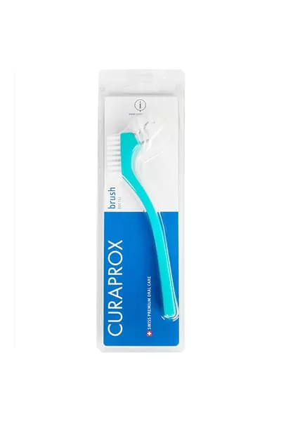 *Зубная щетка Curaprox Щетка для ухода за зубными протезами Curadent зеленая