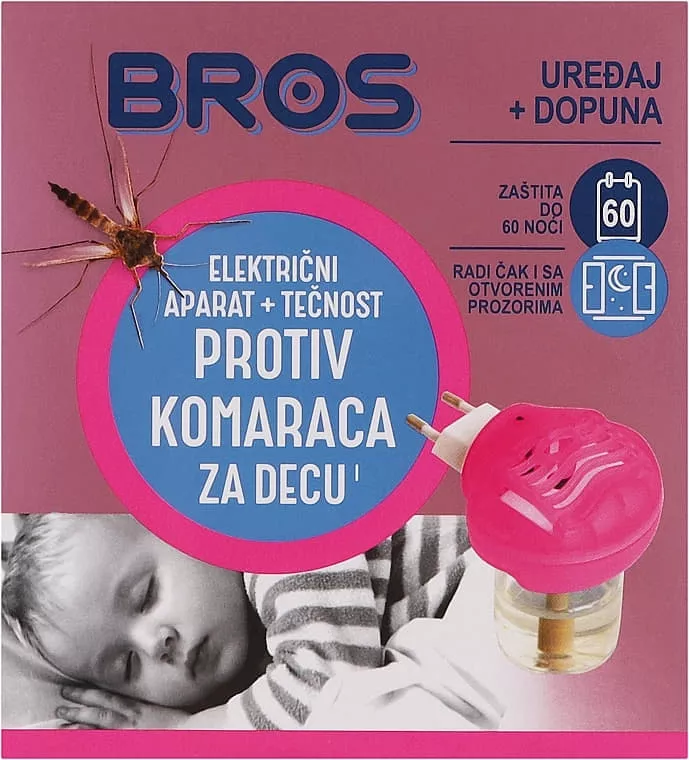 *BROS Эл.фумигатор+жидкость д/детей 60 ночей