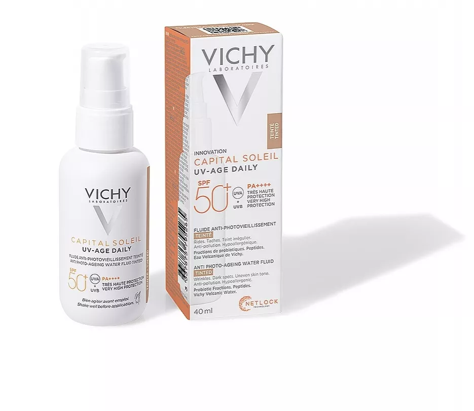 *Флюид Vichy Капиталь Солей Солнцезащ.от фотостарения для кожи лица тонир. пигментом SPF 50+ 40 мл