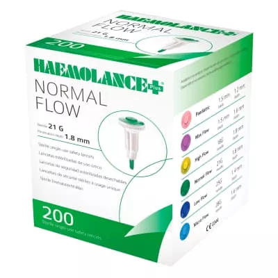 *Ланцеты HAEMOLANCE Plus NORMAL FLOW стер.21G тип420 №200