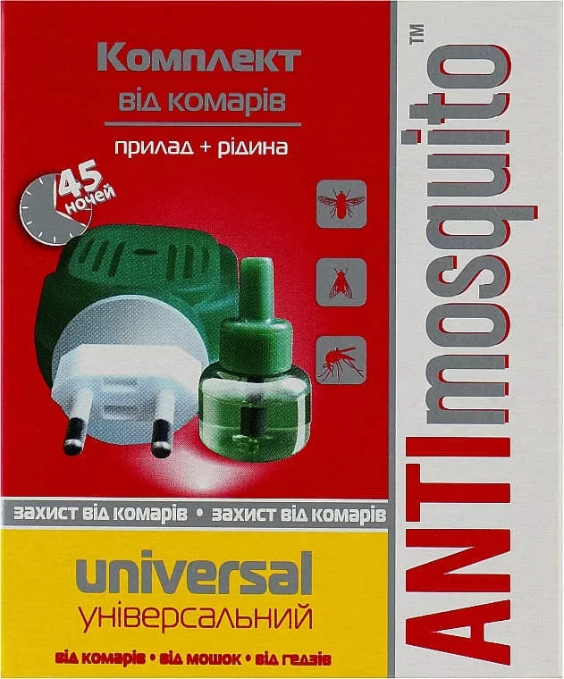*Фумигатор ANTI mosquito + Жидкость от комаров 45 ночей (30мл)