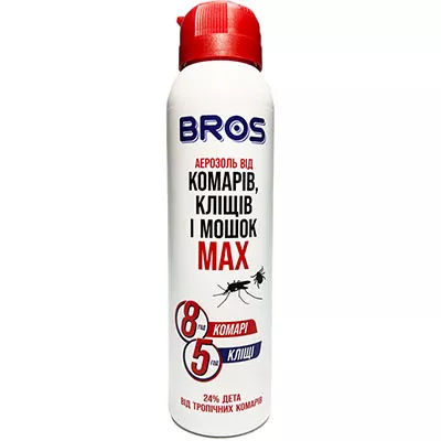 *BROS МАХ Аэрозоль от комаров и клещей 90мл