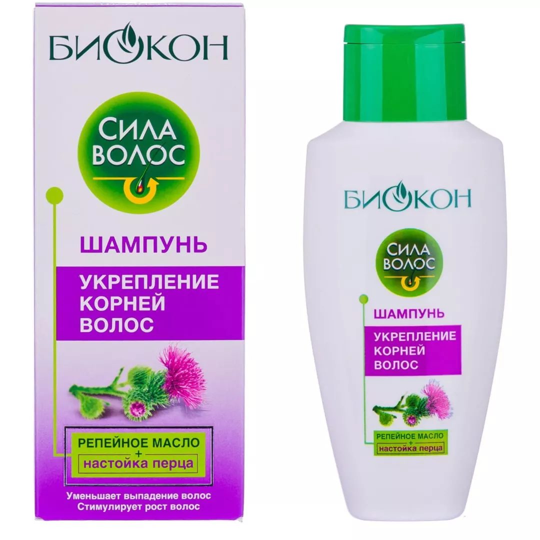 *Шампунь Биокон укрепление корней волос Сила Волос  215 мл