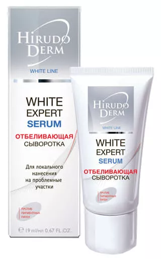 *Сыворотка Hirudo Derm White Line отбеливающая для лица 19мл