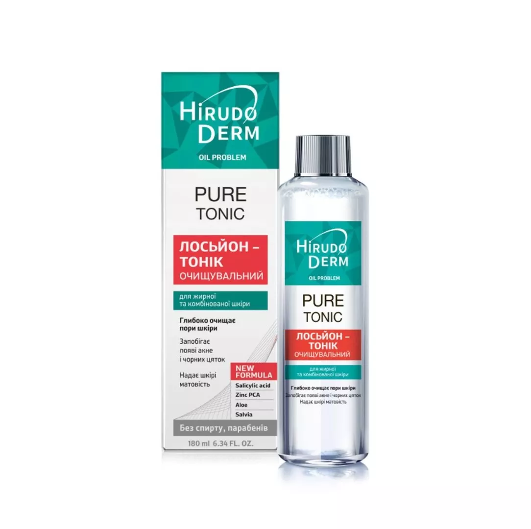 Лосьон-тоник Hirudo Derm Oil Problem очищающий д/жирной и комб. кожи 180мл