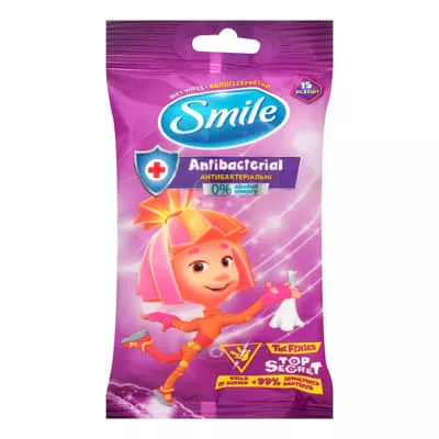 *Салфетки влажные Smile Фиксики №15