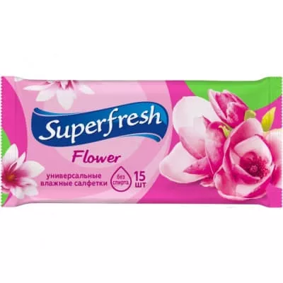 *Салфетка ФрешБери Super Fresh влажная в ассортименте №15