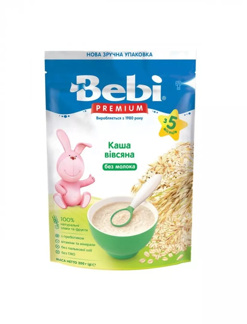 Каша Bebi Премиум безмолочная Овсяная с 5 мес 200г