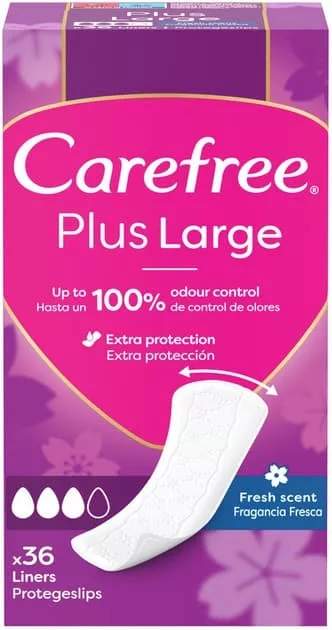 *Прокладки Carefree Ежедневные рlus large арома №36