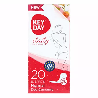 *Прокладки KEY DAY 0904/1270 ежедневные с ароматом ромашки DAILY NORMAL №20