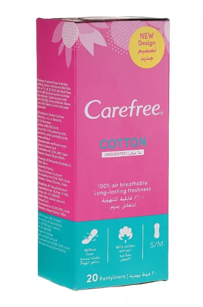 *Прокладки Carefree Ежедневные with Cotton Feel супертонкие №20