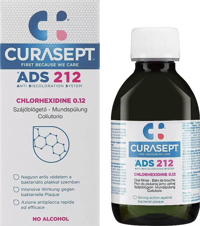 *Ополаскиватель Curaprox полости рта Жидкость-ополаскиватель 0,12% хлоргексидина 200 мл