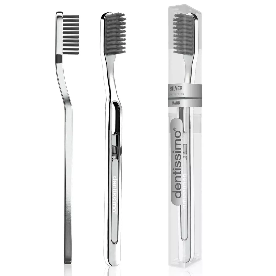 *Зубная щетка Dentissimo Hard Silver жесткая щетина