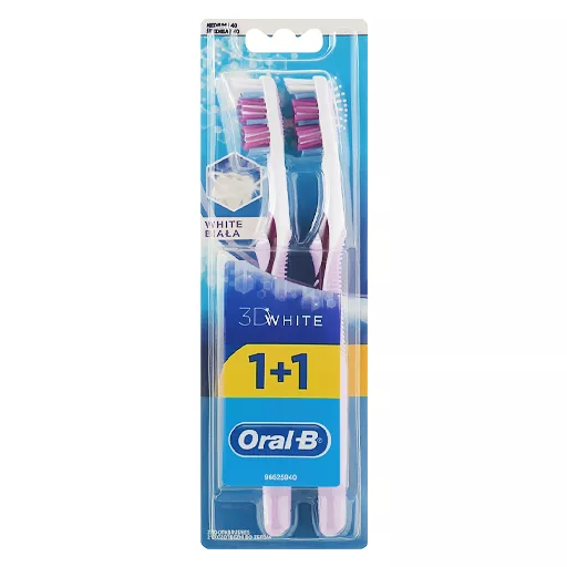 *Зубная щетка ORAL-B 22761 Advantage 3D White 40 средняя 1+1 бесплатно