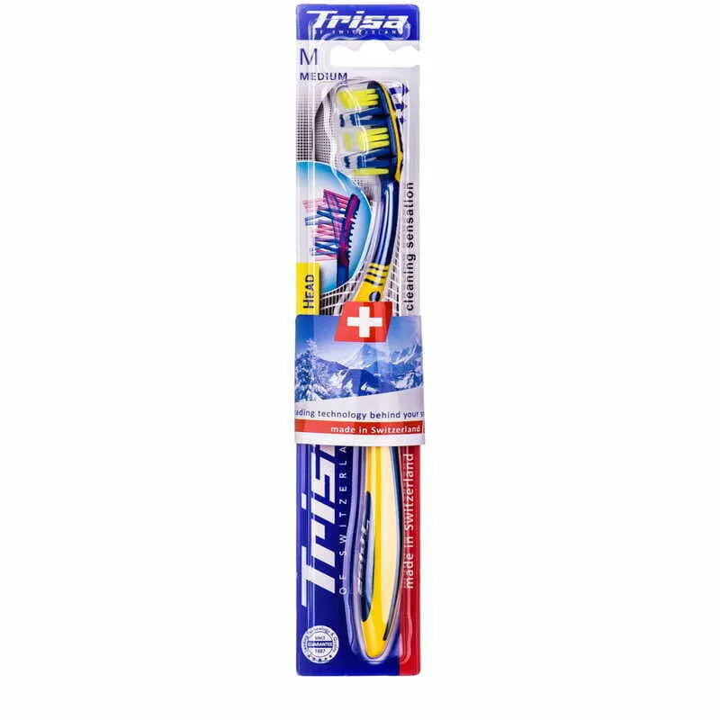 *Зубна щетка Trisa Flexible Head3 щетина средней жесткости
