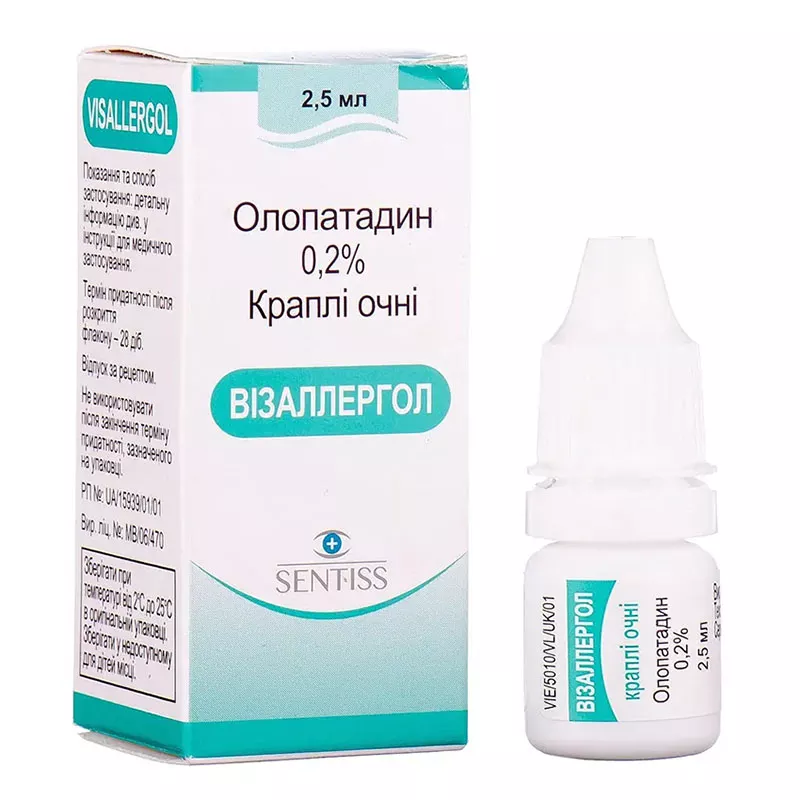 Визаллергол капли глазные 0,2% по 2,5 мл во флаконе 1 шт.