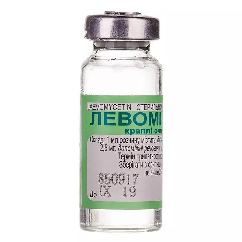 Левомицетин капли глазные 0.25% по 10 мл во флаконе 1 шт. - Фитофарм
