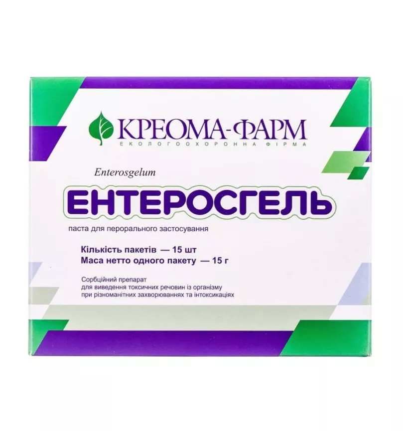 Энтеросгель паста 70 г/100 г по 15 г в пакетиках 15 шт.