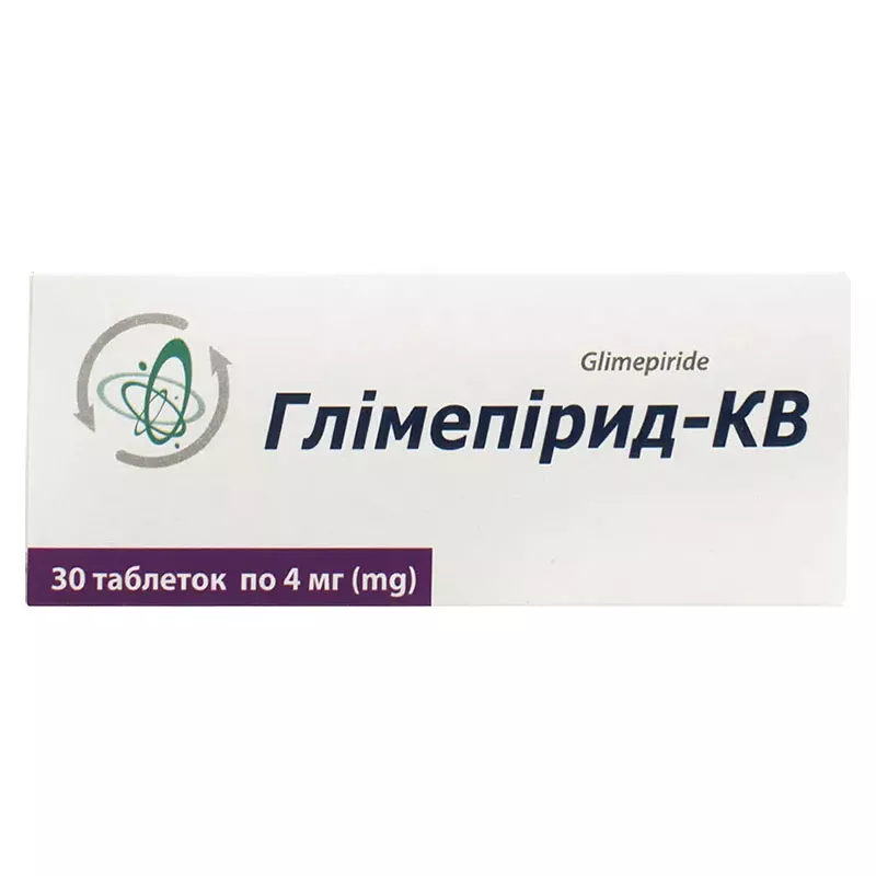 Глимепирид-КВ таблетки по 4 мг 30 шт. (10х3)