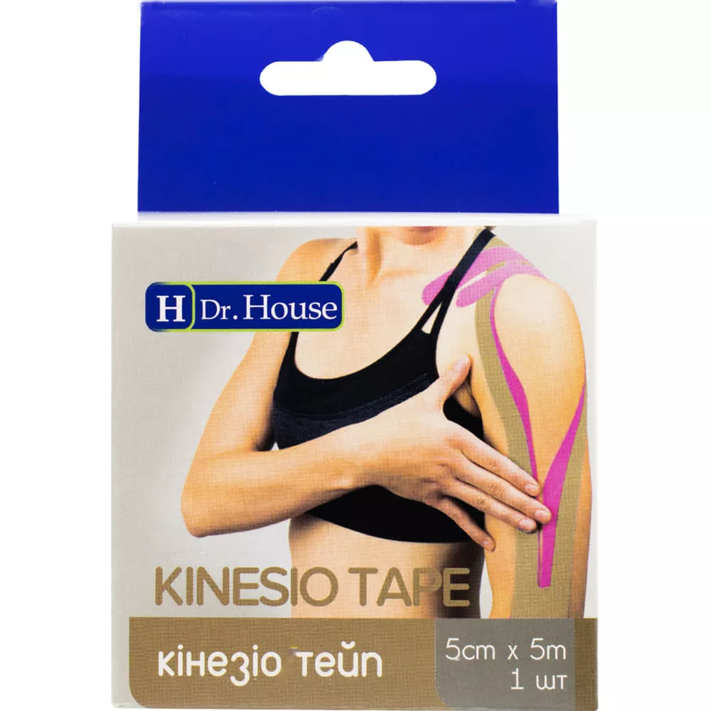 *Пластырь H Dr.House Кинезио тейп мед.5см*5м бежевый