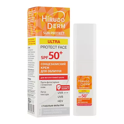 *Крем Hirudo Derm Sun Protect ULTRA PROTECT FACE солнцезащ. для лица SPF 50+ 50мл