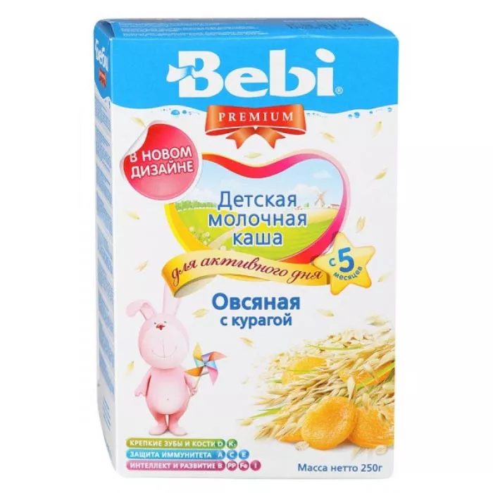 *Каша Bebi Премиум овсяная с курагой 250 г