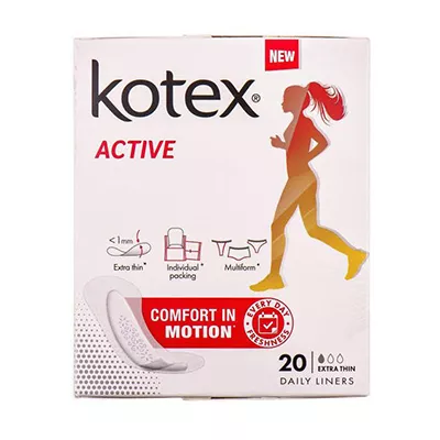 *Прокладки Kotex Ежедневные Active Extra Thin Liners №20