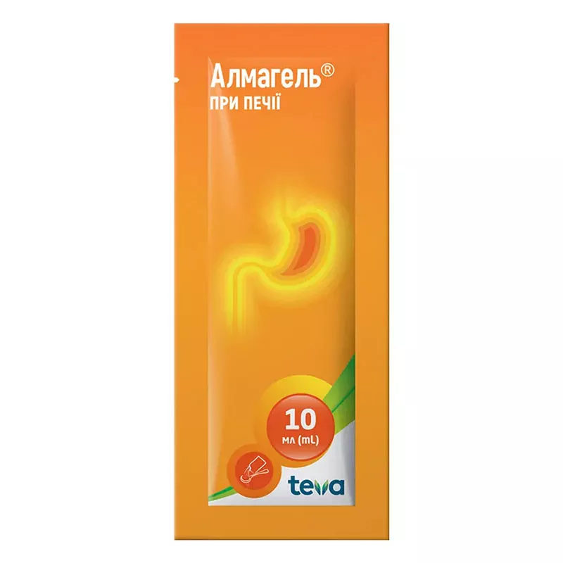Алмагель суспензия по 10 мл в пакетиках 20 шт.