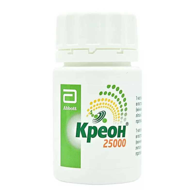 Креон 25000 капсулы по 300 мг 50 шт. во флаконе 1 шт.