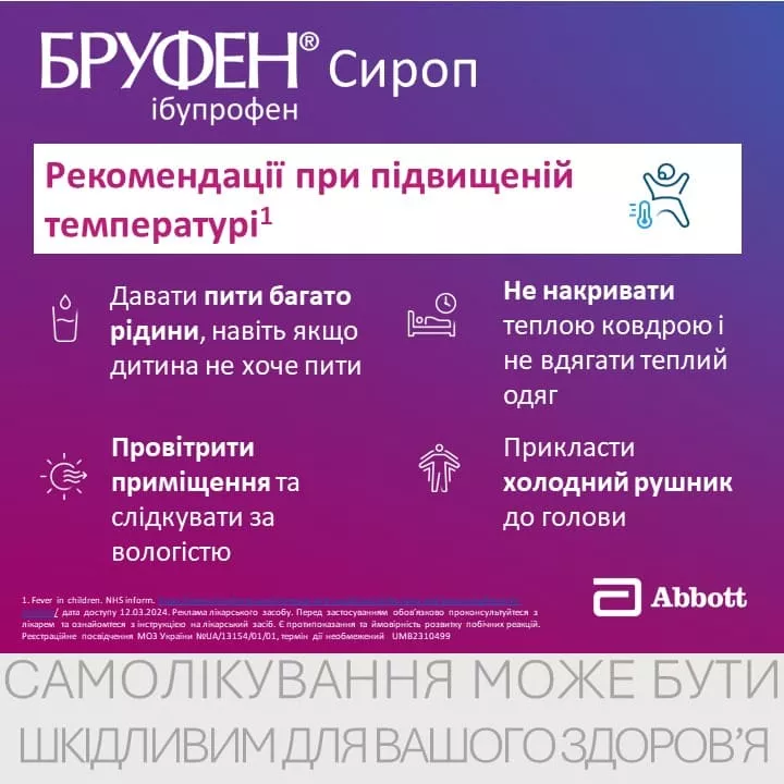 Бруфен сироп 100 мг/5 мл по 100 мл во флаконе 1 шт.
