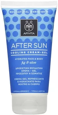 *Крем-гель Apivita AFTER SUN Охлаждающий и увлажняющий для лица и тела с инжиром и алоэ 150 мл