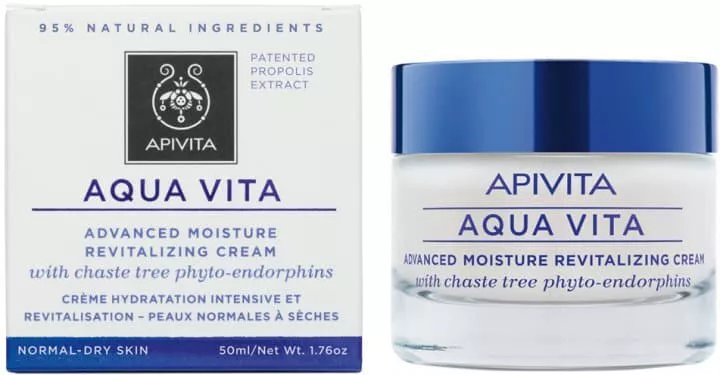 *Крем Apivita AQUA VITA для интенсивного увлажнения кожи с фито-эндорфинами для нормальной сухой кож
