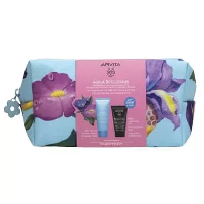 *Набор Apivita AQUA BEELICIOUS (увл. гель-крем 40мл+черный очищ.гель 50 мл)