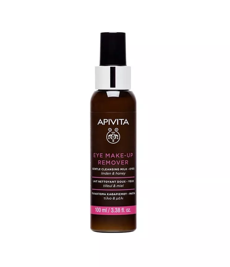 *Молочко Apivita EXPRESS BEAUTY Нежное очищающее для снятия макияжа с глаз 100мл