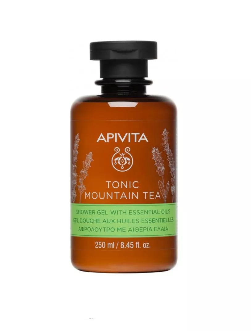 Гель Apivita для душа TONIC MOUNTAIN TEA с Эфирными маслами 250 мл